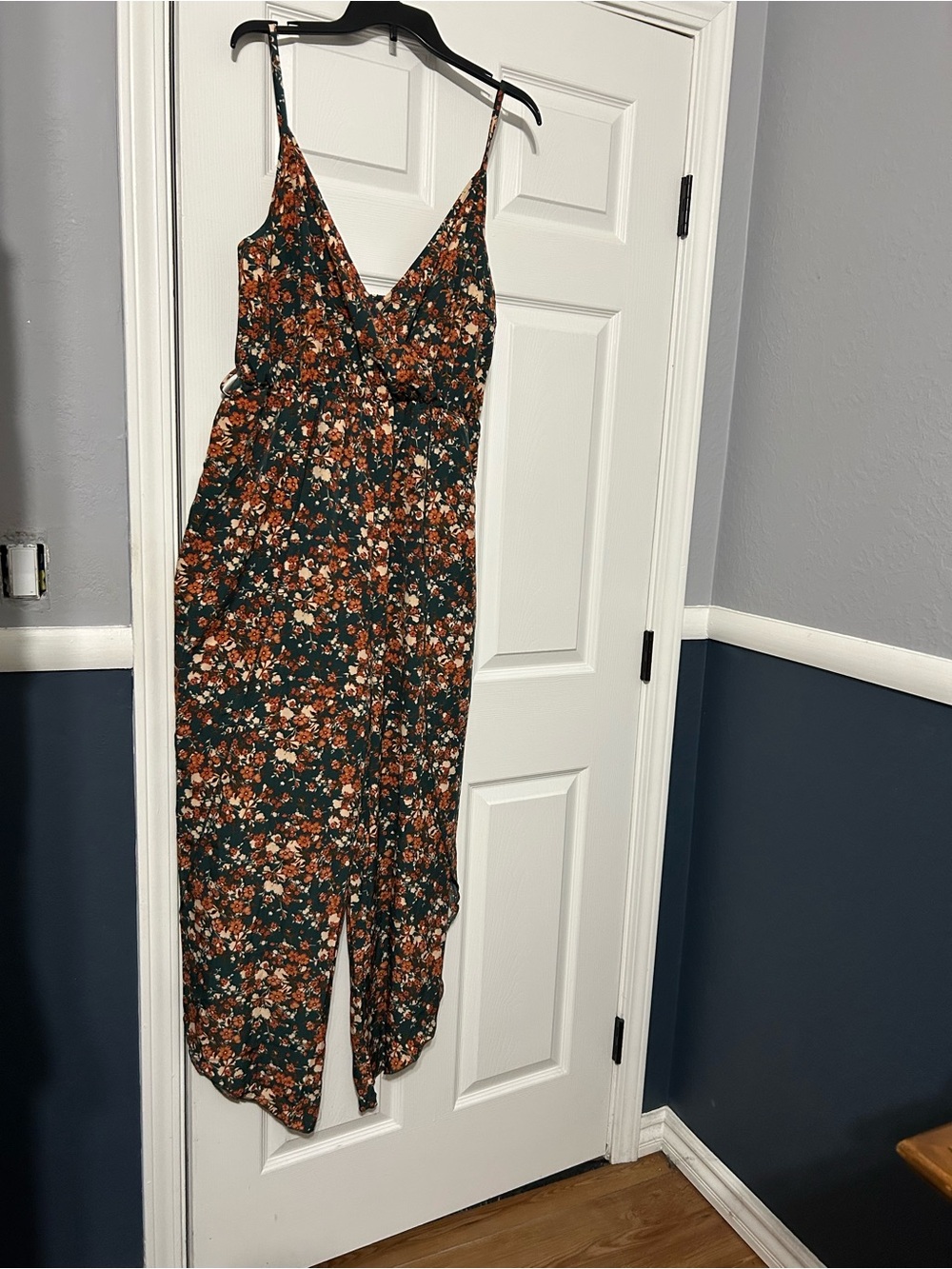 SHEIN Floral V-Neck Jumpsuit